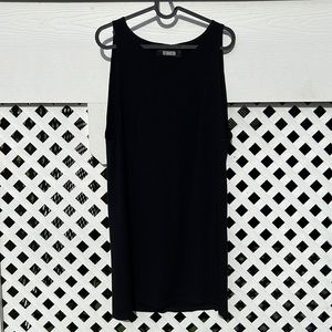 Reformation Ribbed Sleeveless Black Dress
